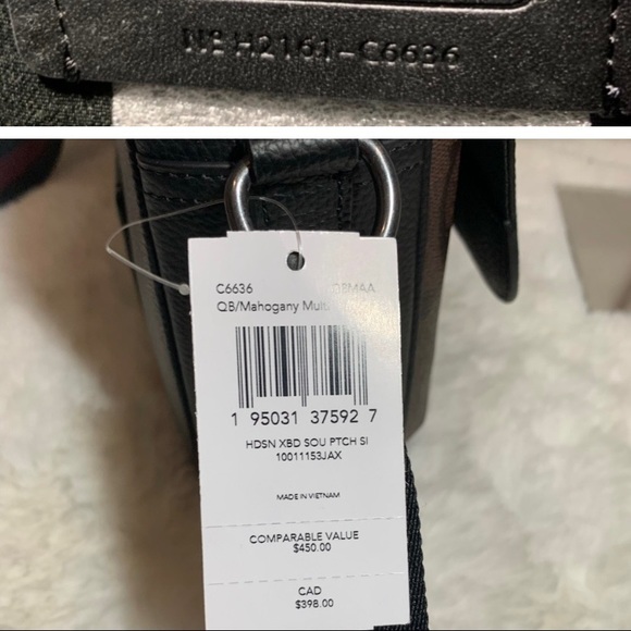 Unisex Coach Hudson Crossbody In Signature Canvas With Rainbow Patch - Picture 11 of 11